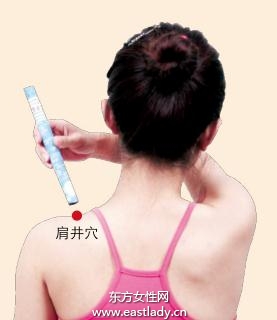 肩井穴美容美体重要穴位