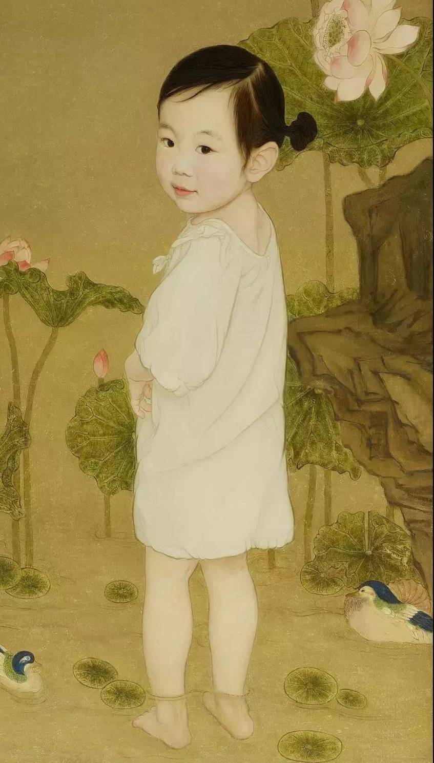 南京奶爸把女儿画成油画，连晒娃都变高级了